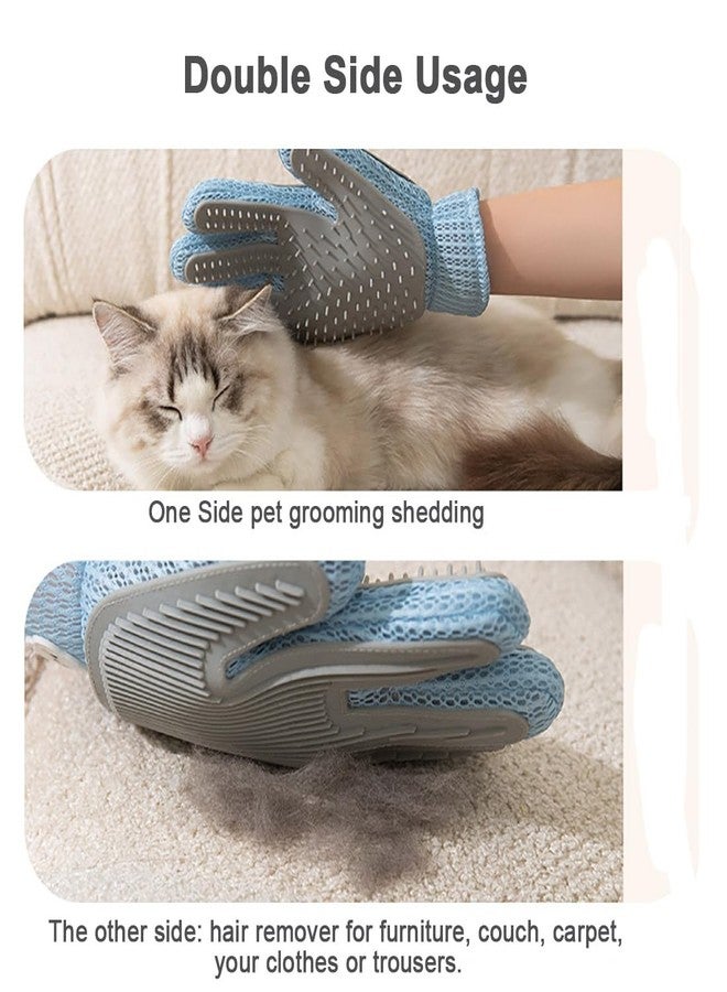 Cool Lemon 2 in 1 Pet Grooming Gloves for Dogs & Cats, Pet Fur Remover Glove, Grooming Brush for Shedding, Massage, Hair Remover Mitt, Fur Cleaner for Couch, Clothes,Carpet -1 Piece - Image 3